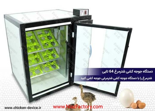 دستگاه جوجه کشی شترمرغ ۶۴ تایی